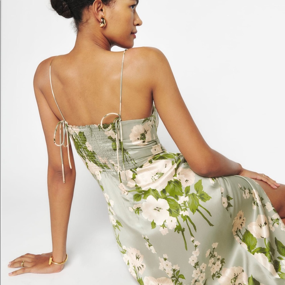 Reformation Marguerite Silk Dress Petite